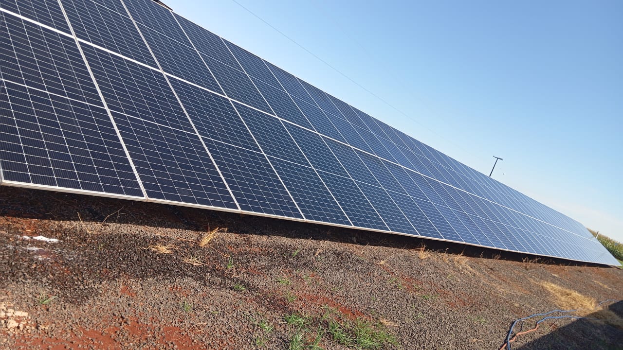 Painéis solares instalados